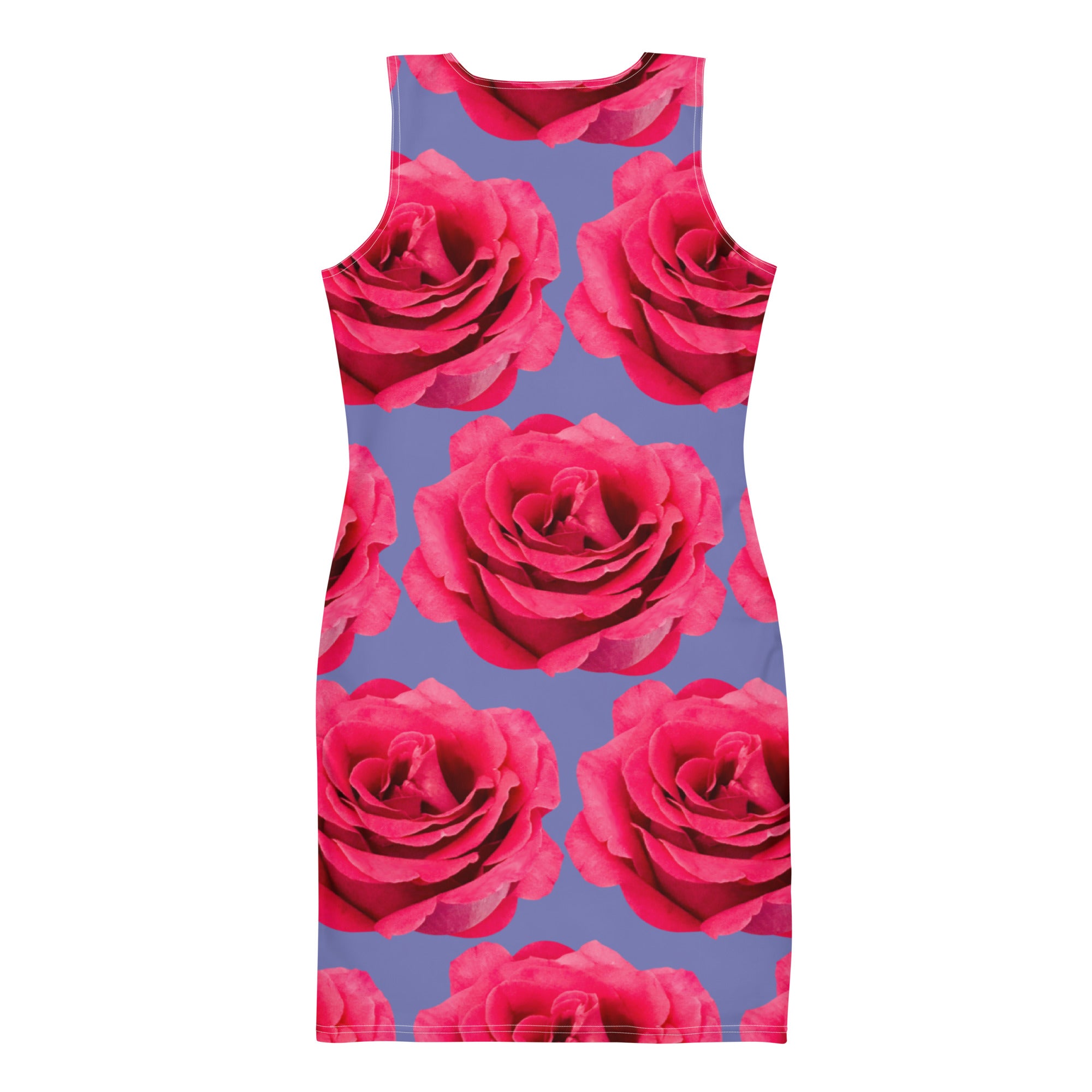 purple and pink roses-Bodycon dress