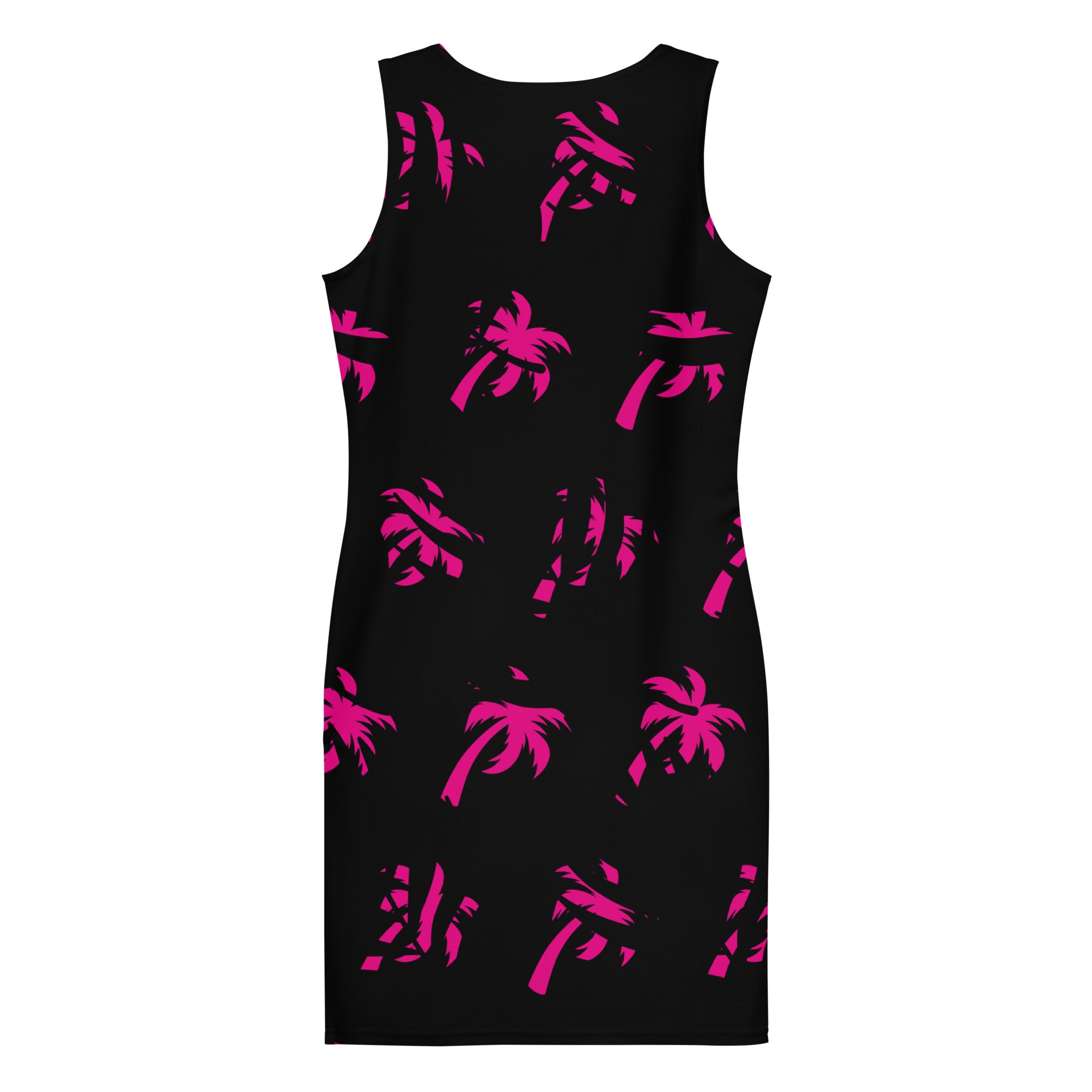 Pink Palms-Bodycon dress