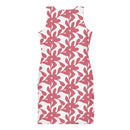 Pink Leaves-Bodycon dress