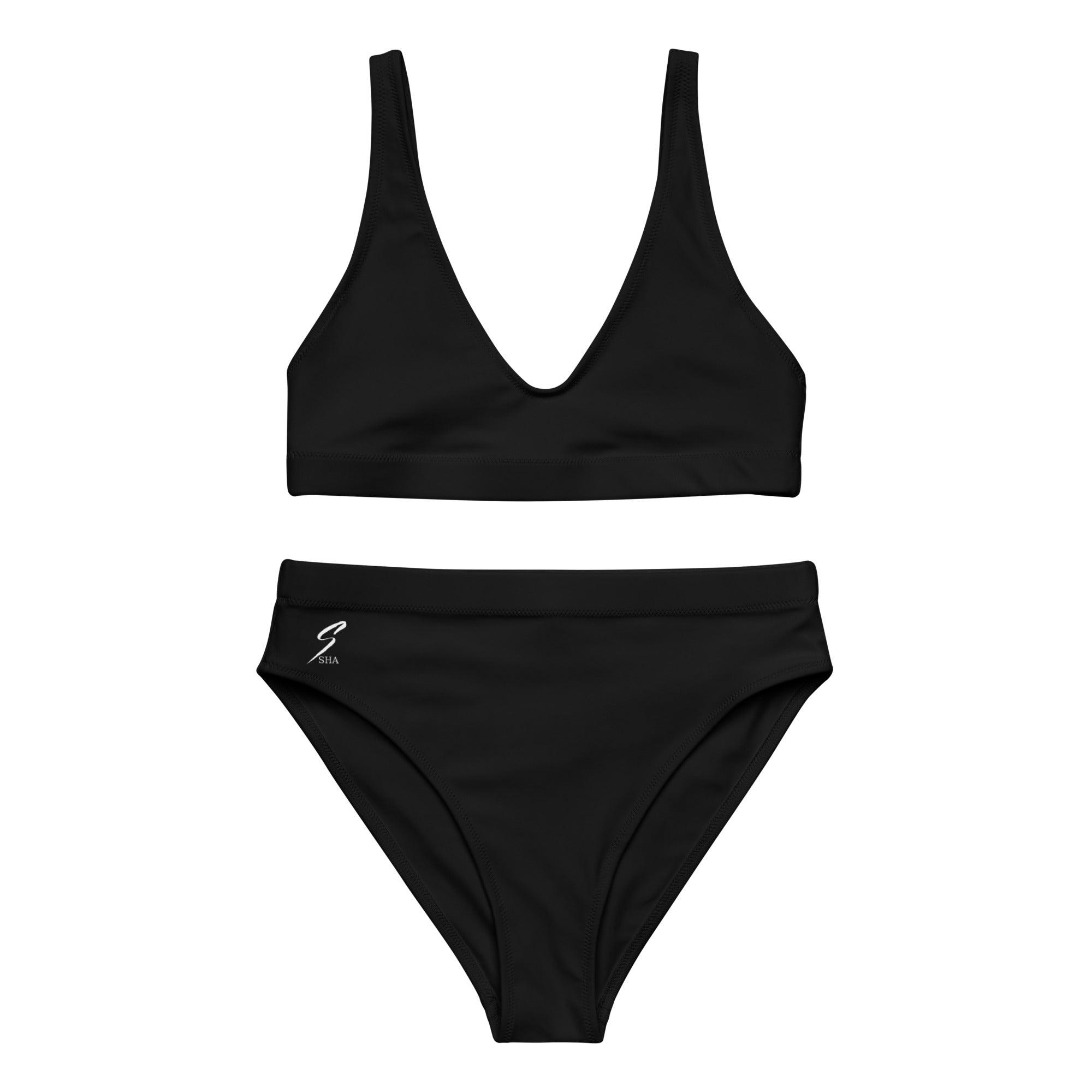 SHA Black- high-waisted bikini