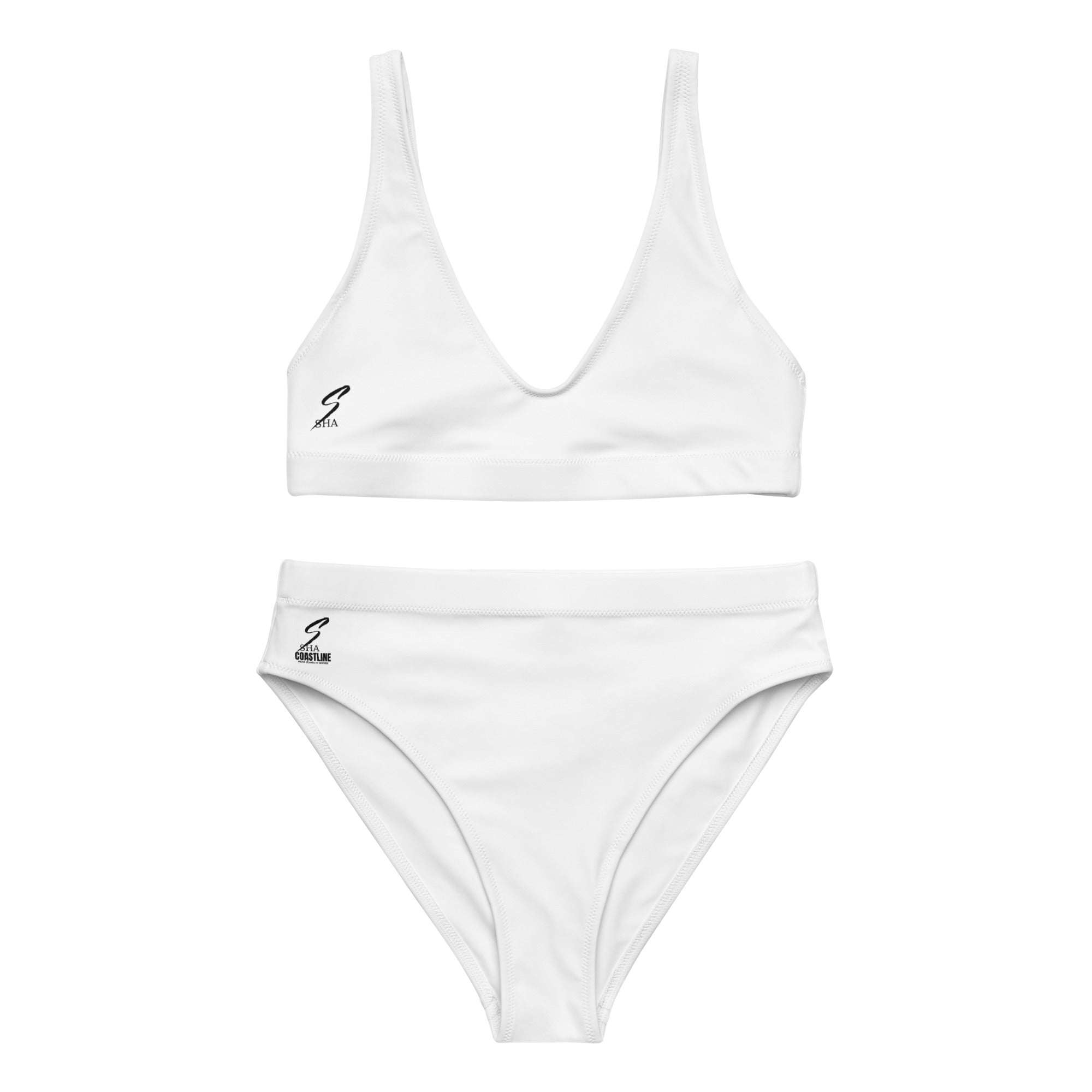 SHA White- high-waisted bikini