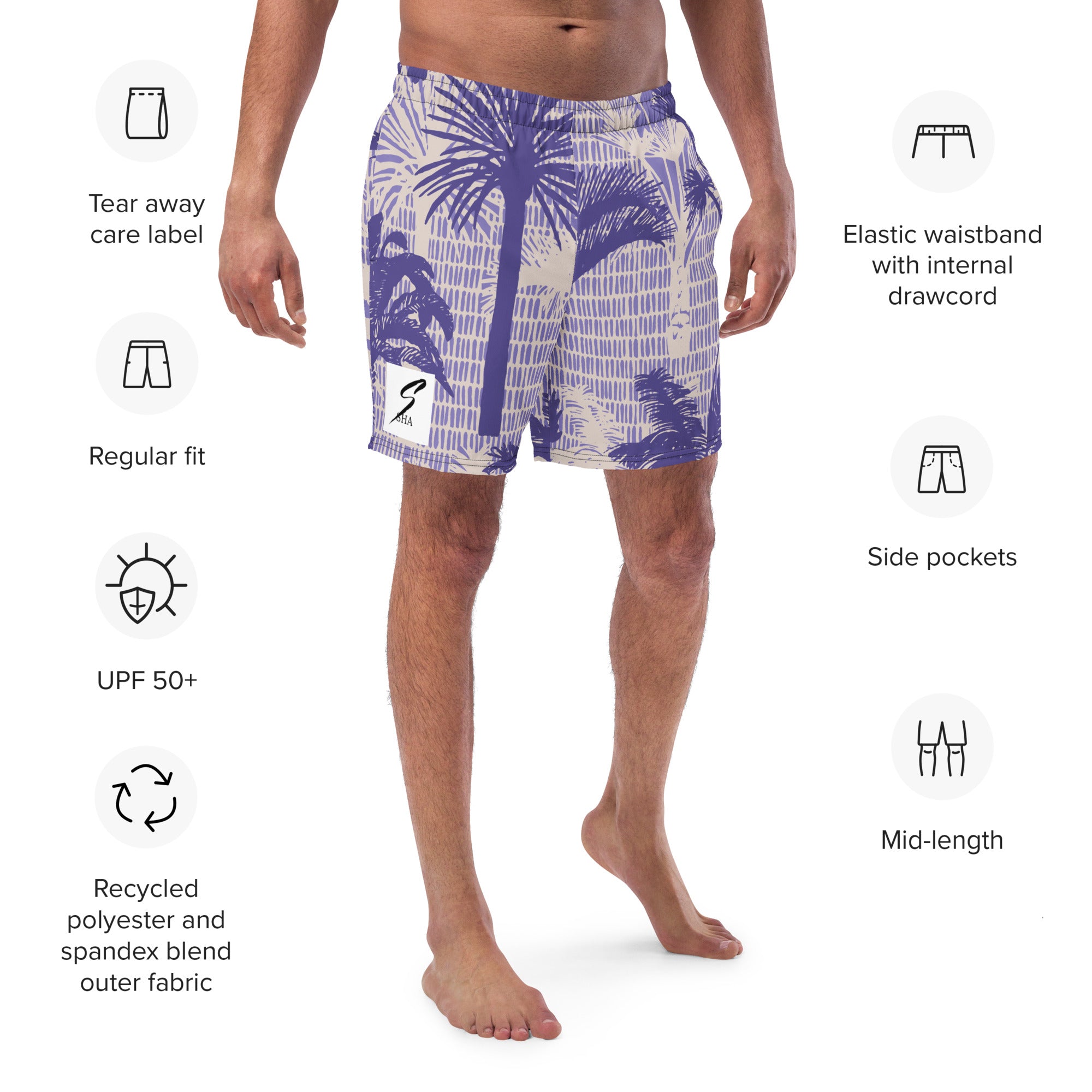 Palms-Recycled Swim Trunks