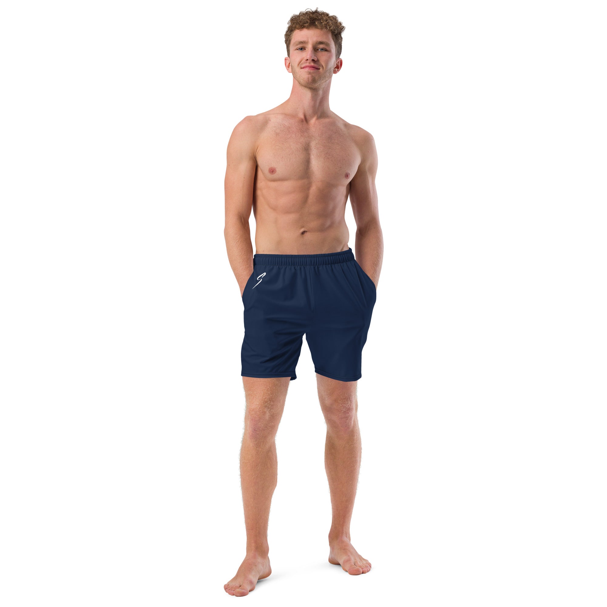 NAVY SHA SWIM TRUNKS