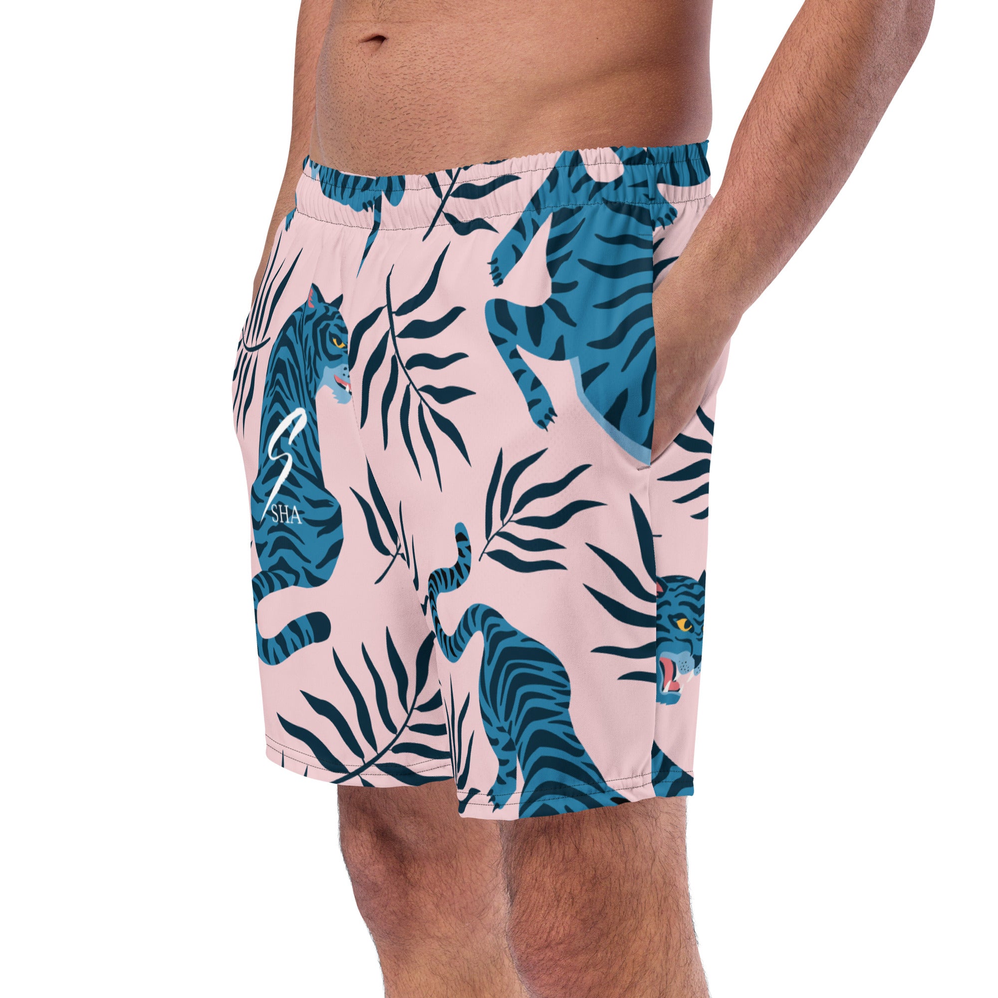 tigers-Recycled Swim Trunks