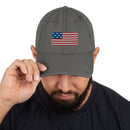 Embroidered American Flag-Distressed Dad Hat