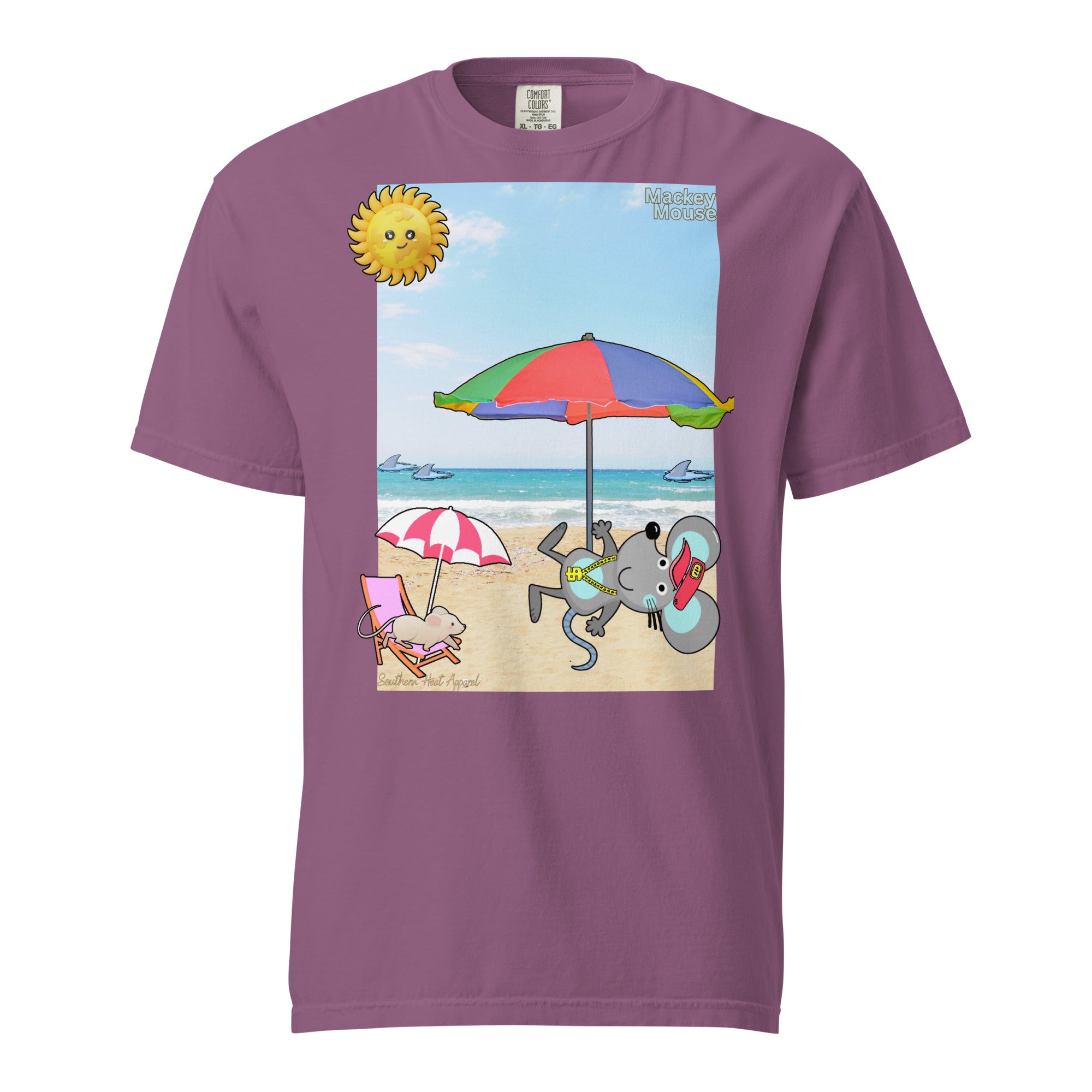Mackey Mouse™-swim day- Mens garment-dyed heavyweight t-shirt