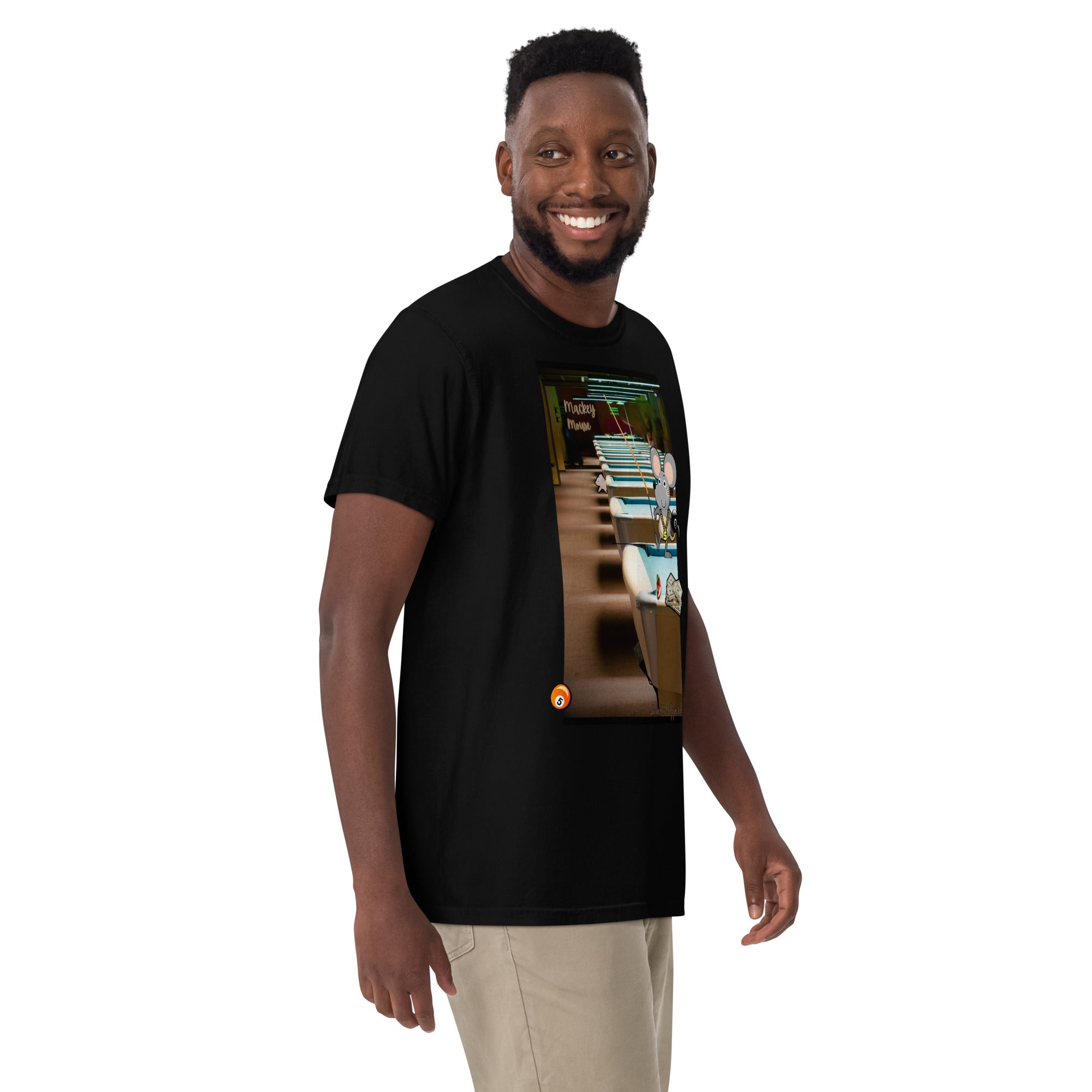Mackey Mouse™-pool shark- Mens garment-dyed heavyweight t-shirt