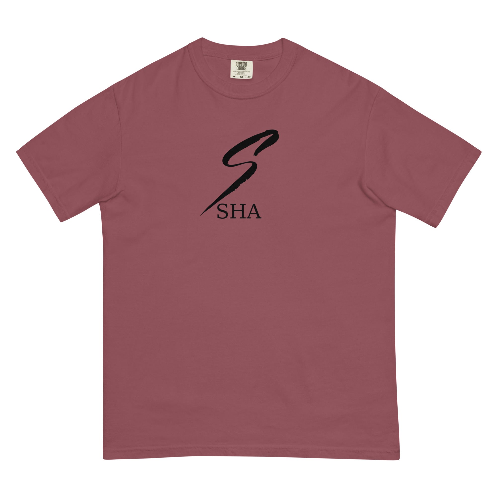 SHA logo-Mens garment-dyed heavyweight t-shirt