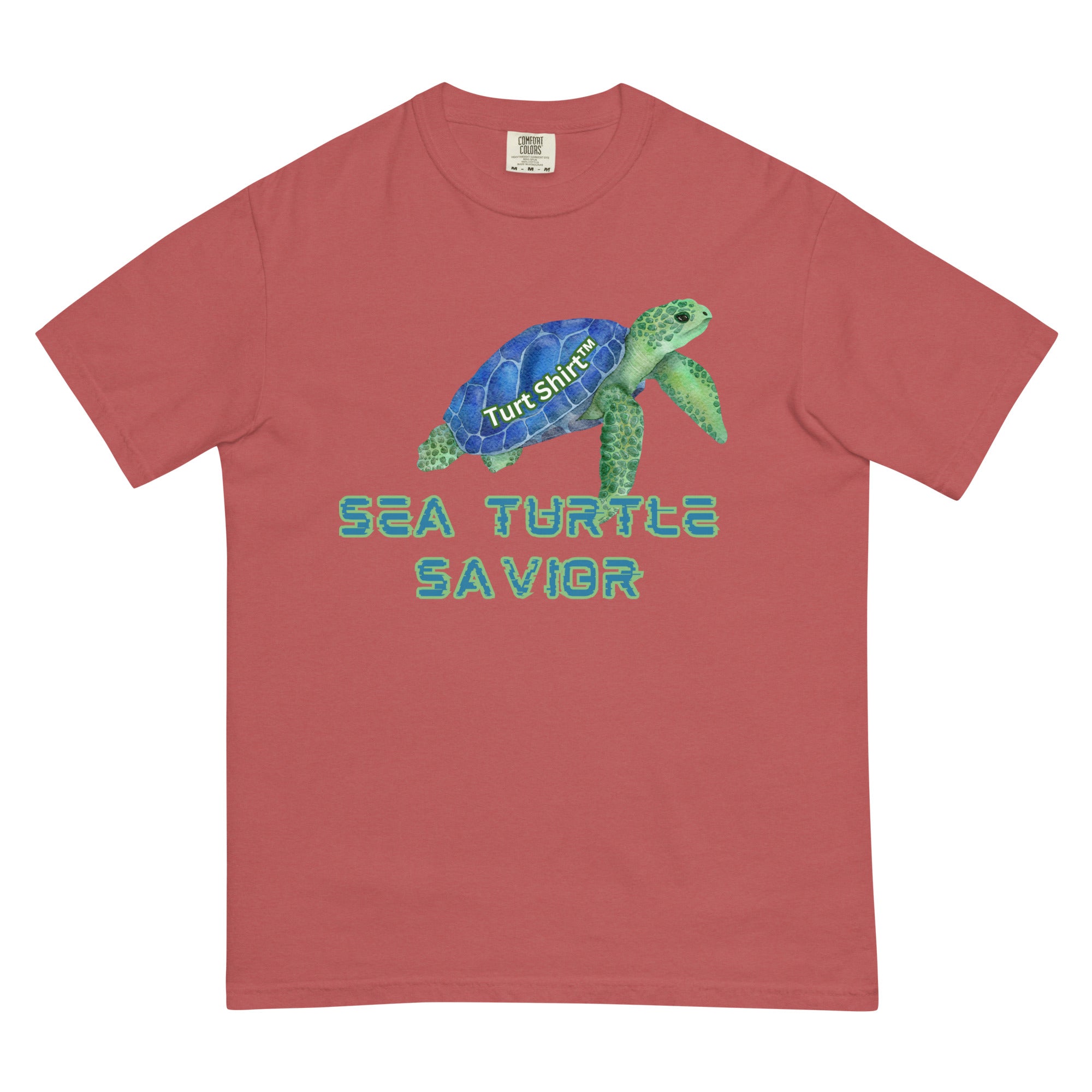 Sea.turtle.savior-Mens garment-dyed heavyweight t-shirt