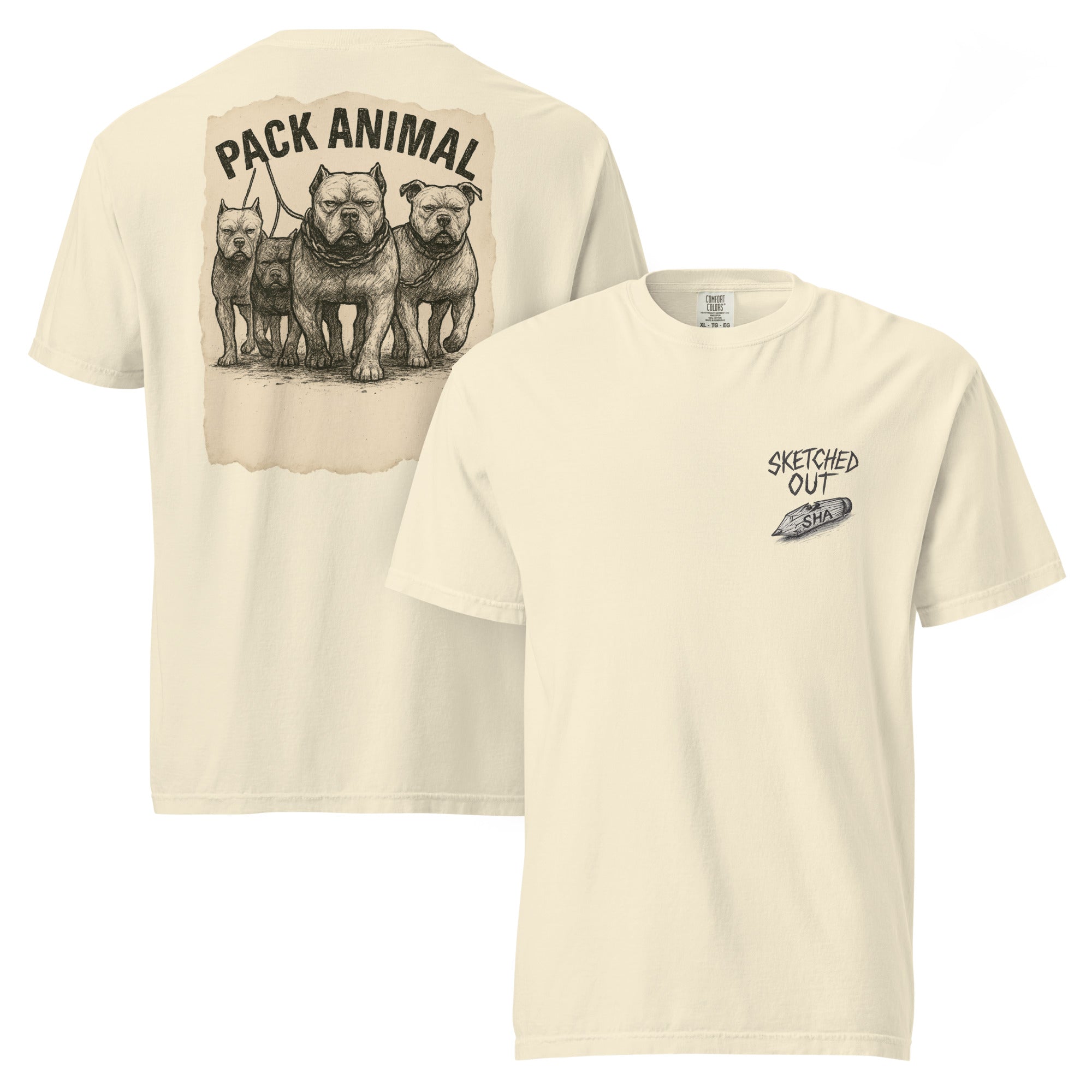 sketch tee, pack animal