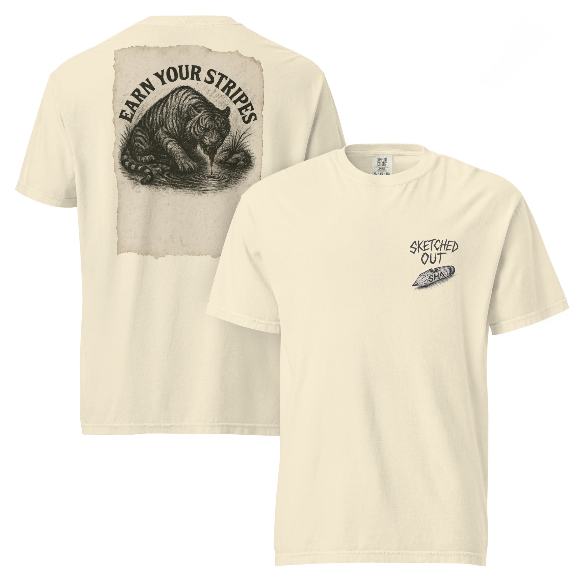 sketch tee, striped
