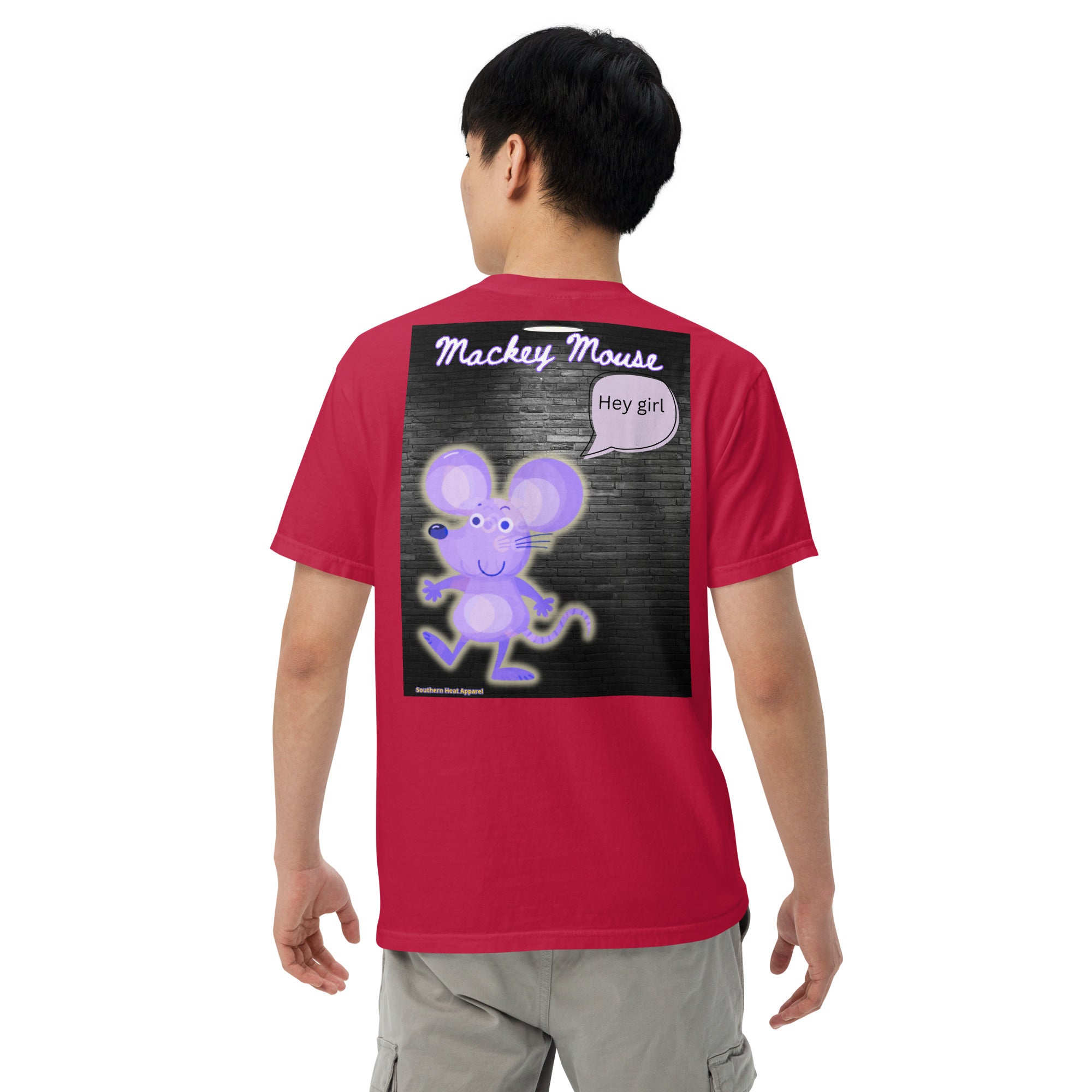 Mackey Mouse™-hey girl-garment-dyed heavyweight t-shirt