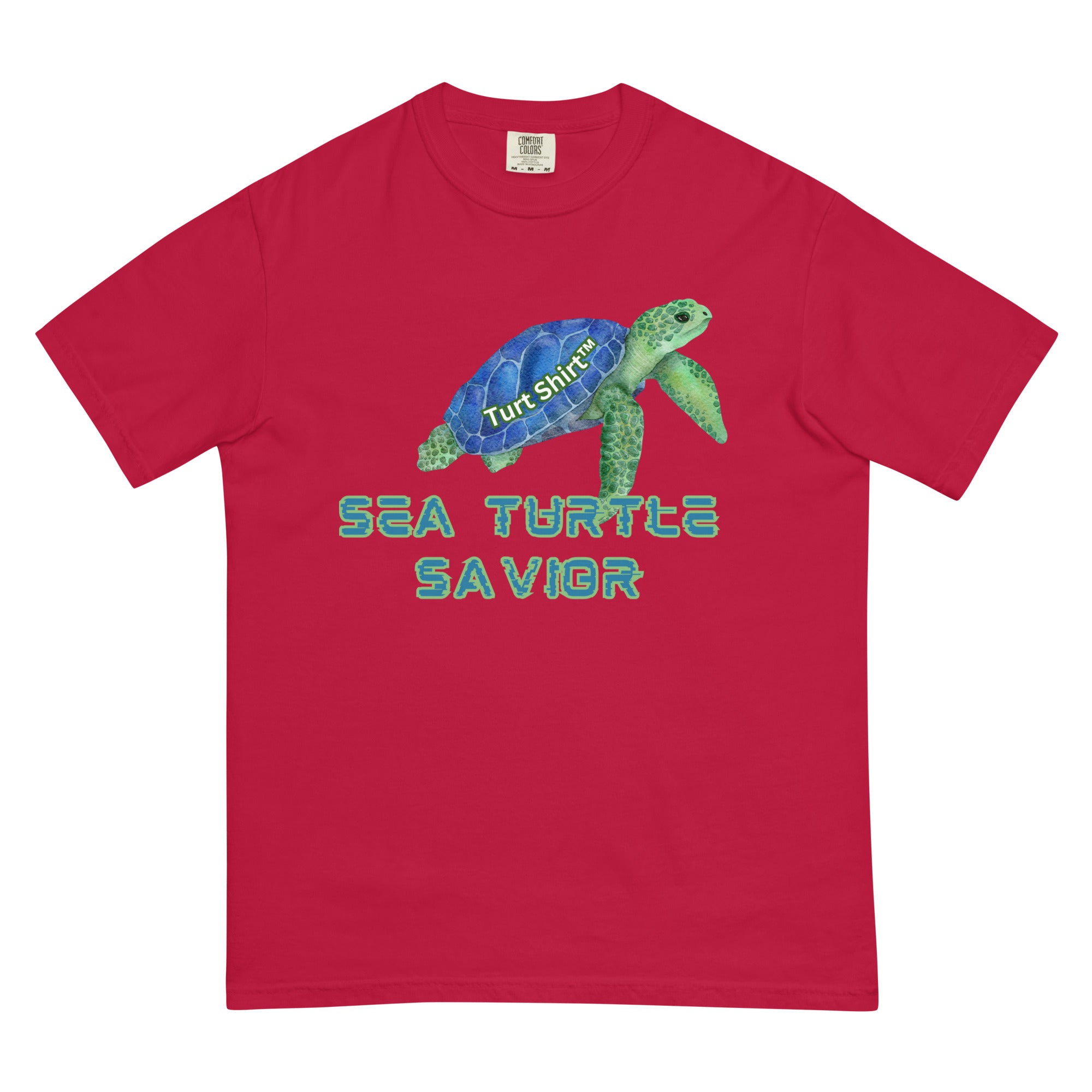 Sea.turtle.savior-Mens garment-dyed heavyweight t-shirt