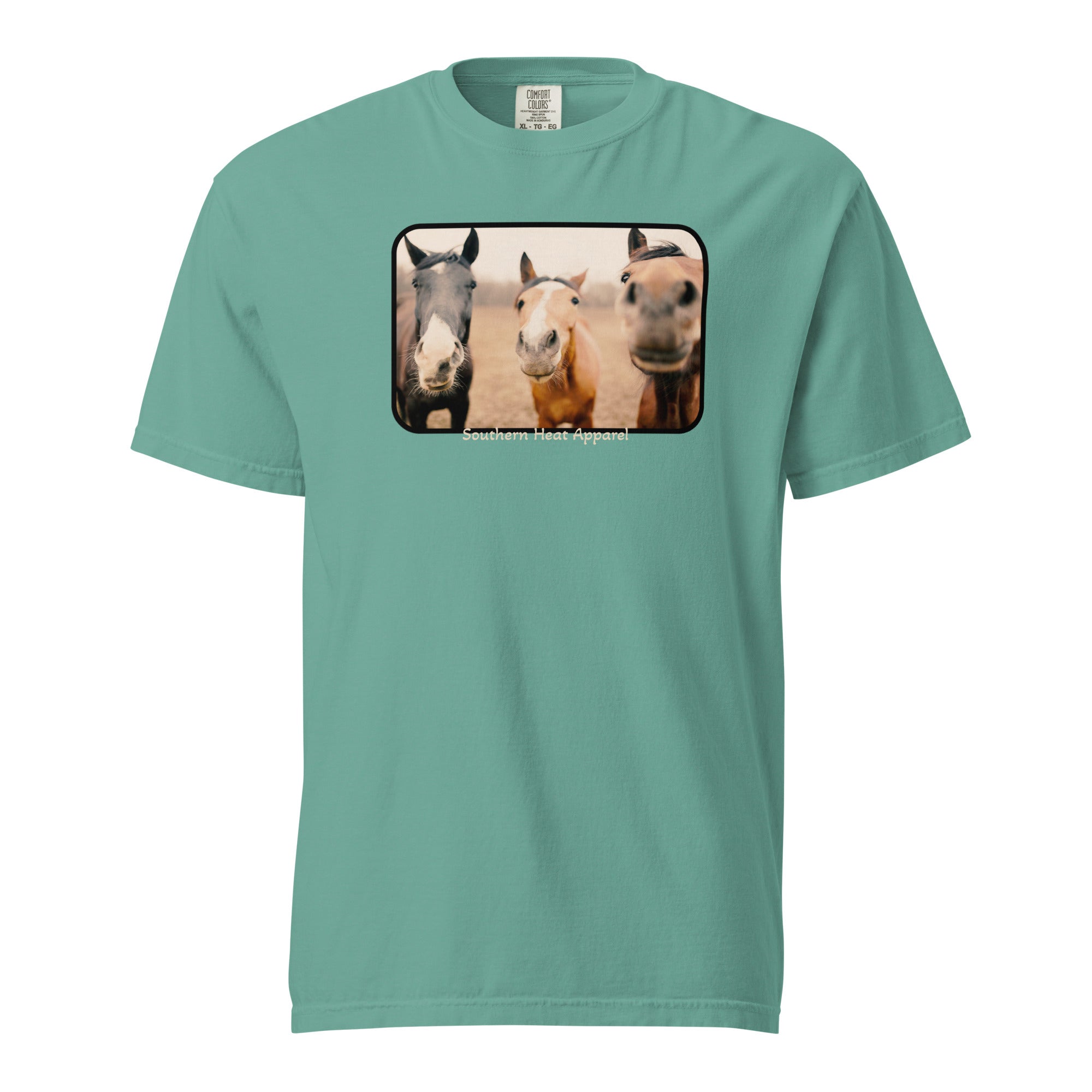 Horsing around- Mens garment-dyed heavyweight t-shirt