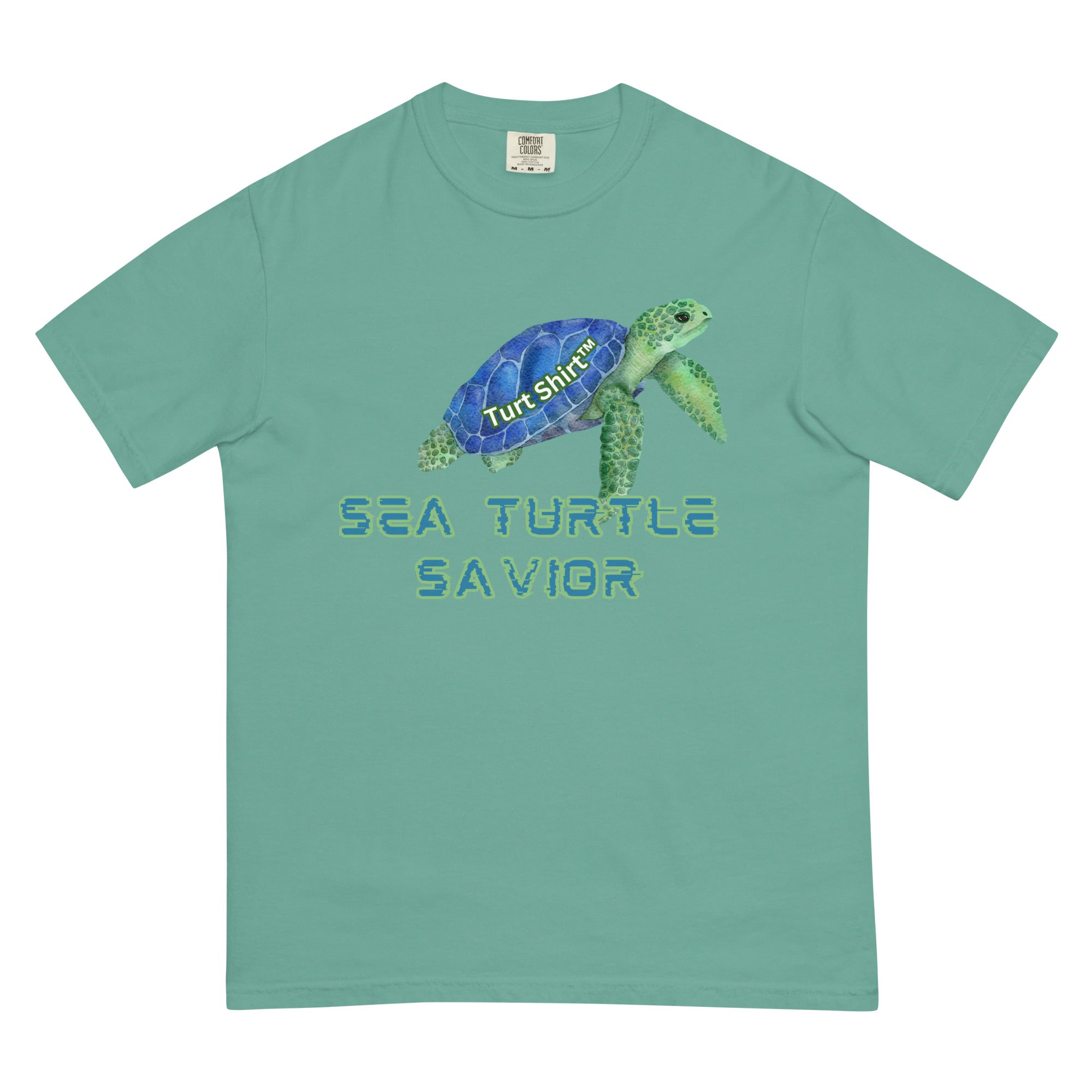 Sea.turtle.savior-Mens garment-dyed heavyweight t-shirt