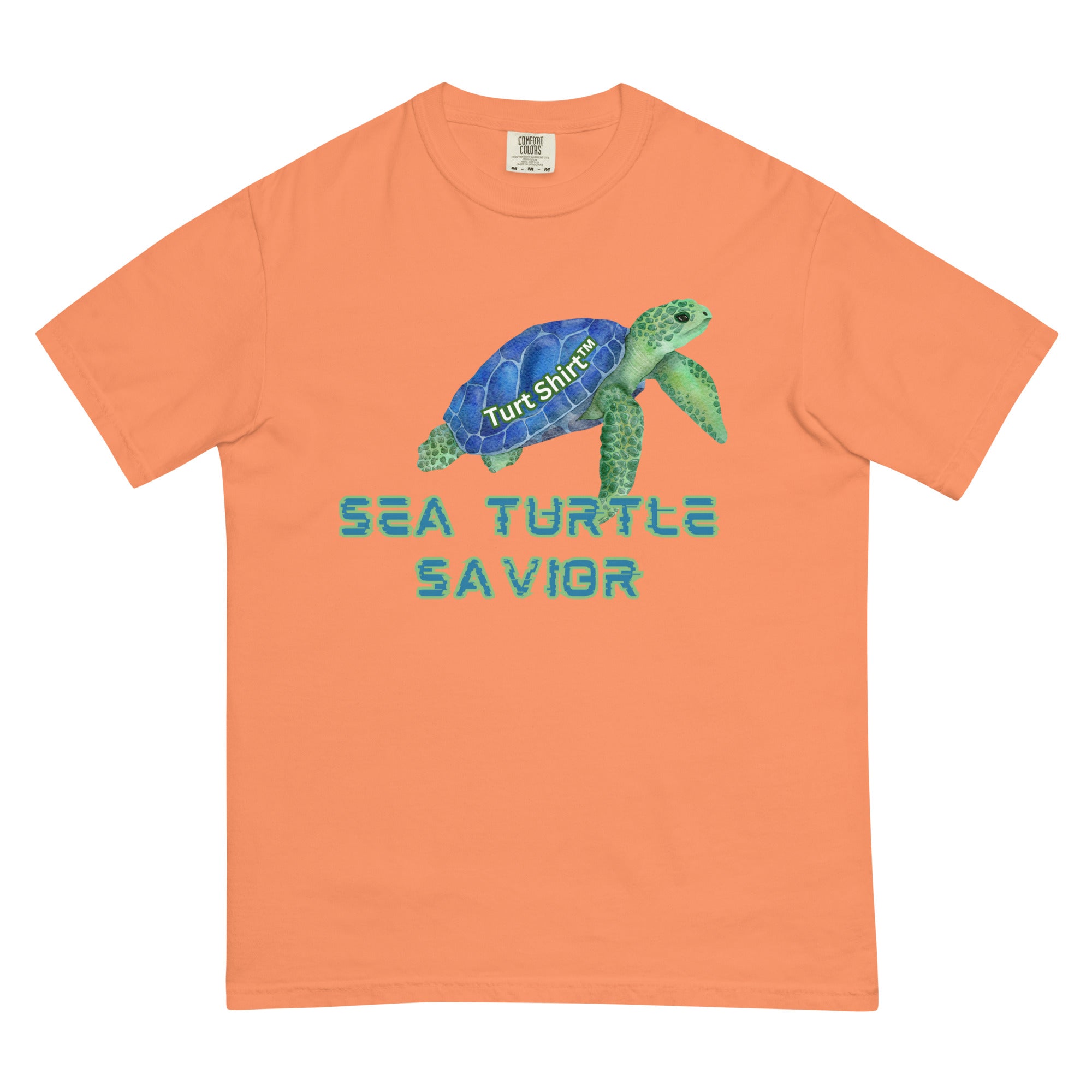 Sea.turtle.savior-Mens garment-dyed heavyweight t-shirt