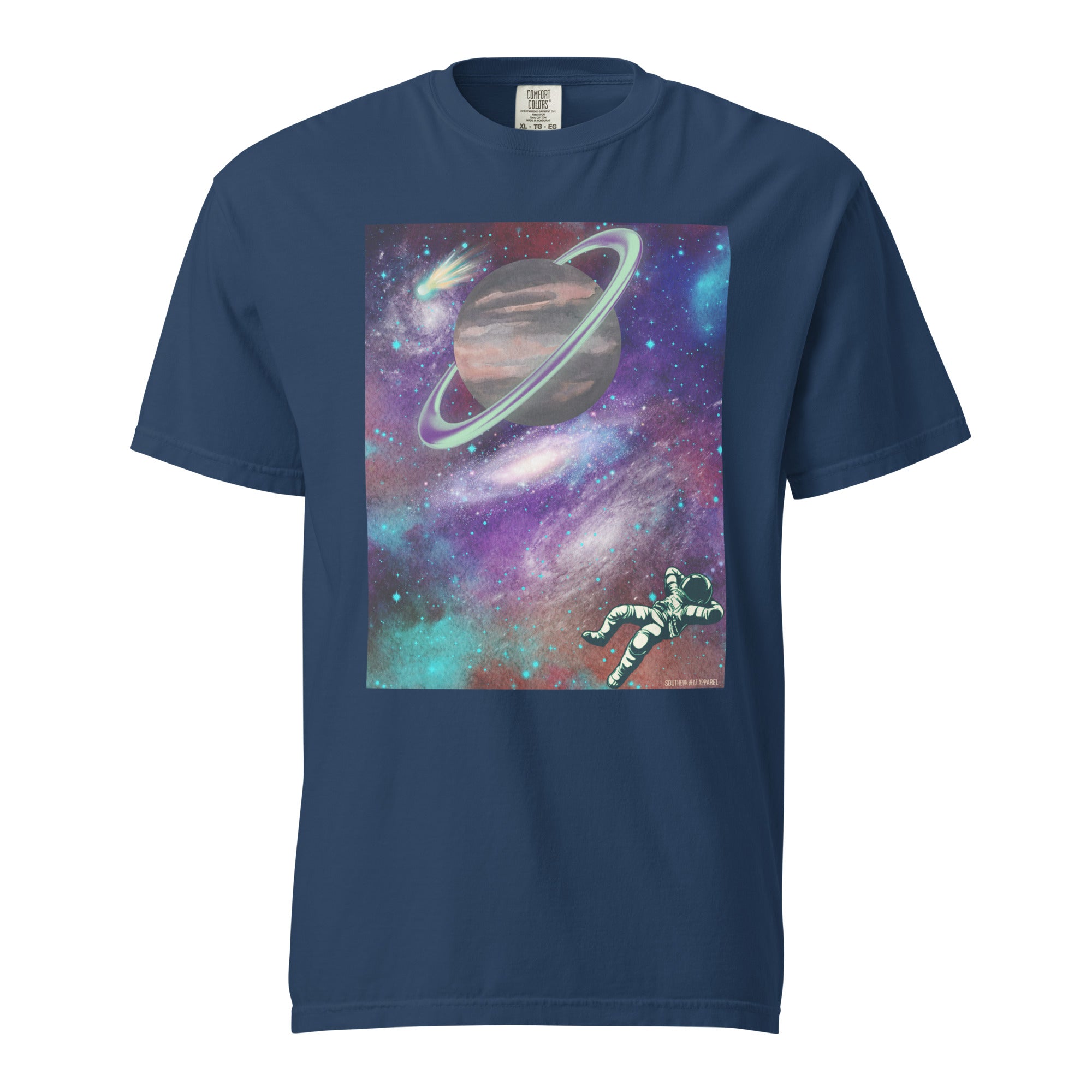 Space between-Mens garment-dyed heavyweight t-shirt