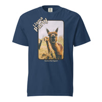 LLama party- Mens garment-dyed heavyweight t-shirt
