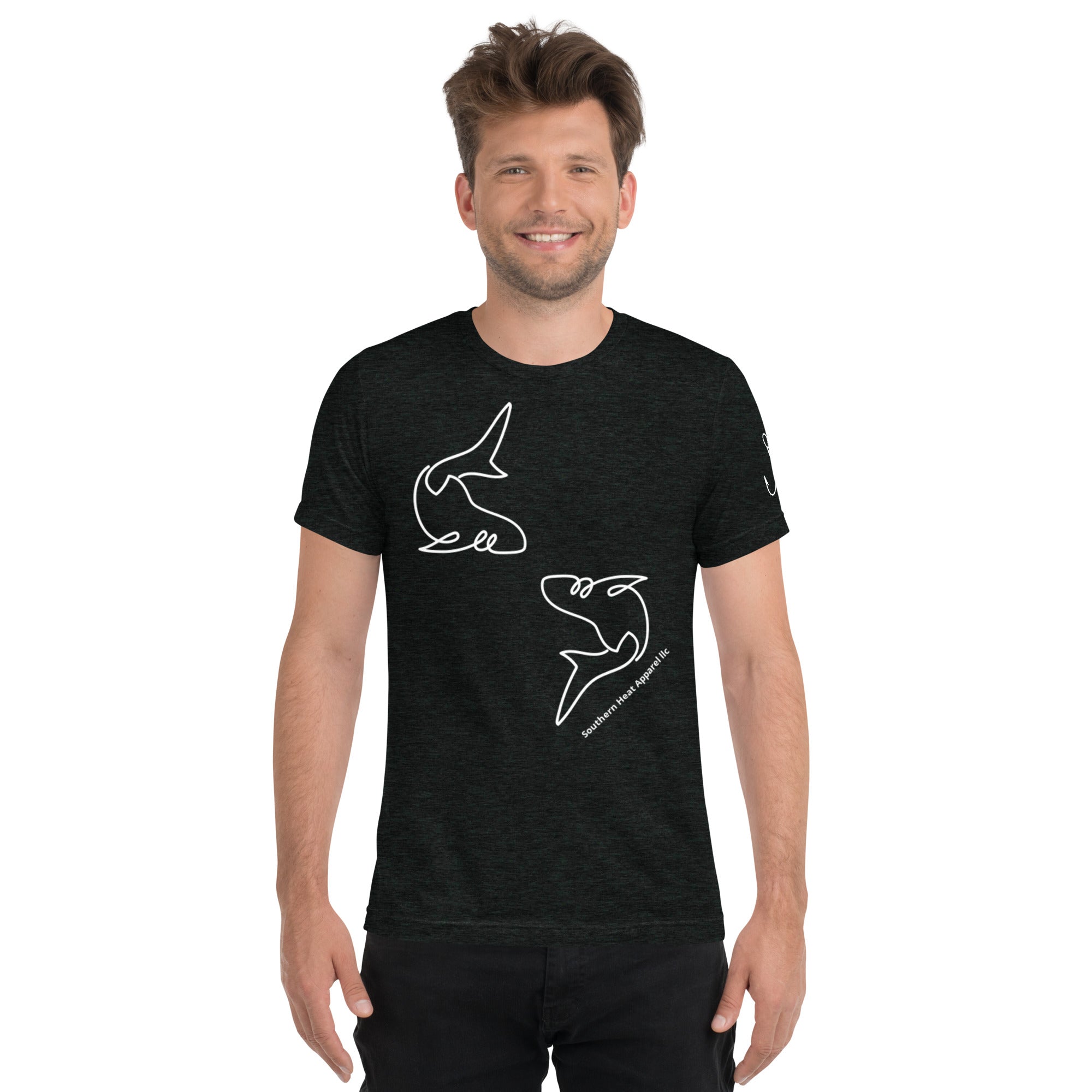 Fish and hook- Mens short sleeve t-shirt