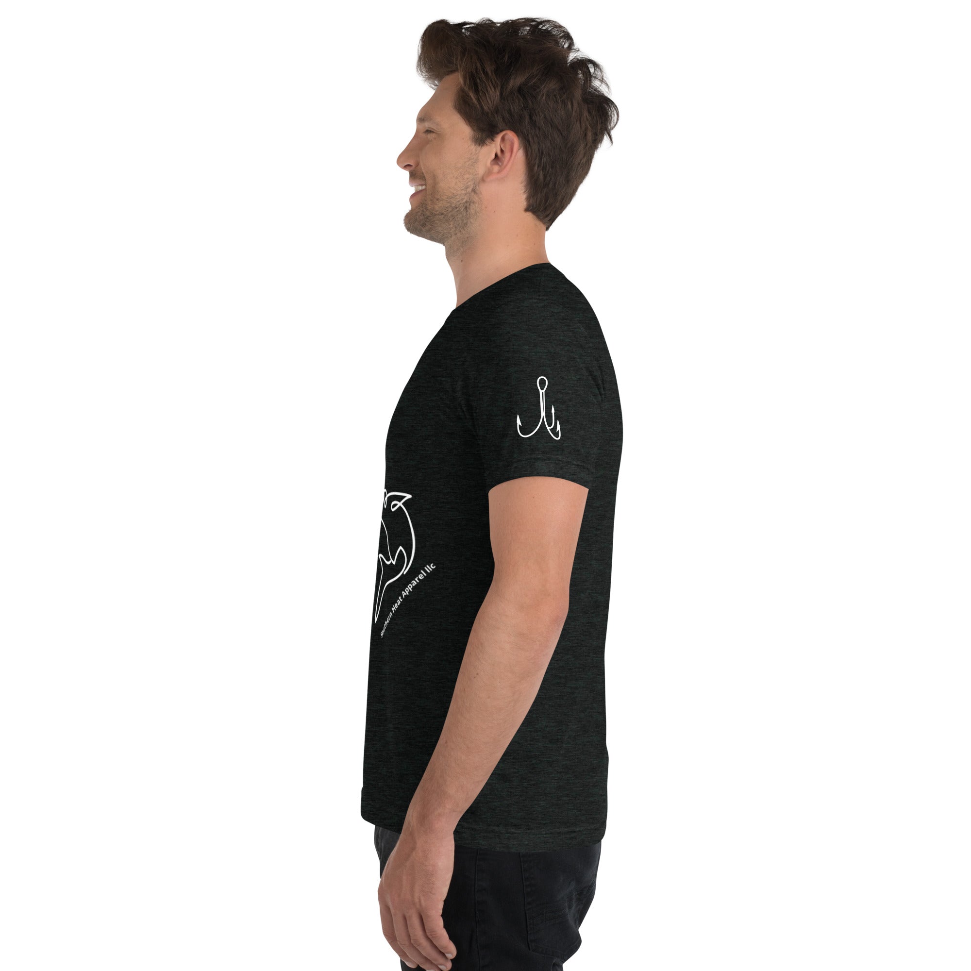 Fish and hook- Mens short sleeve t-shirt