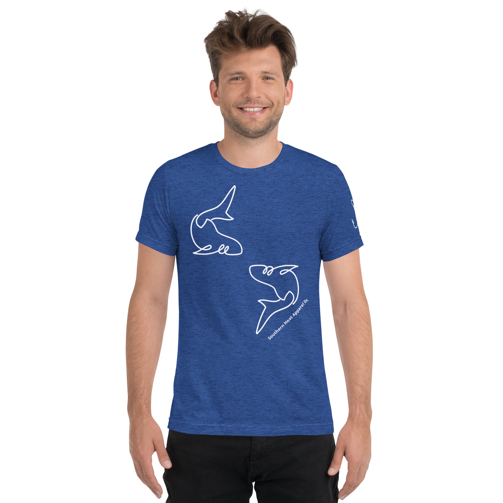 Fish and hook- Mens short sleeve t-shirt
