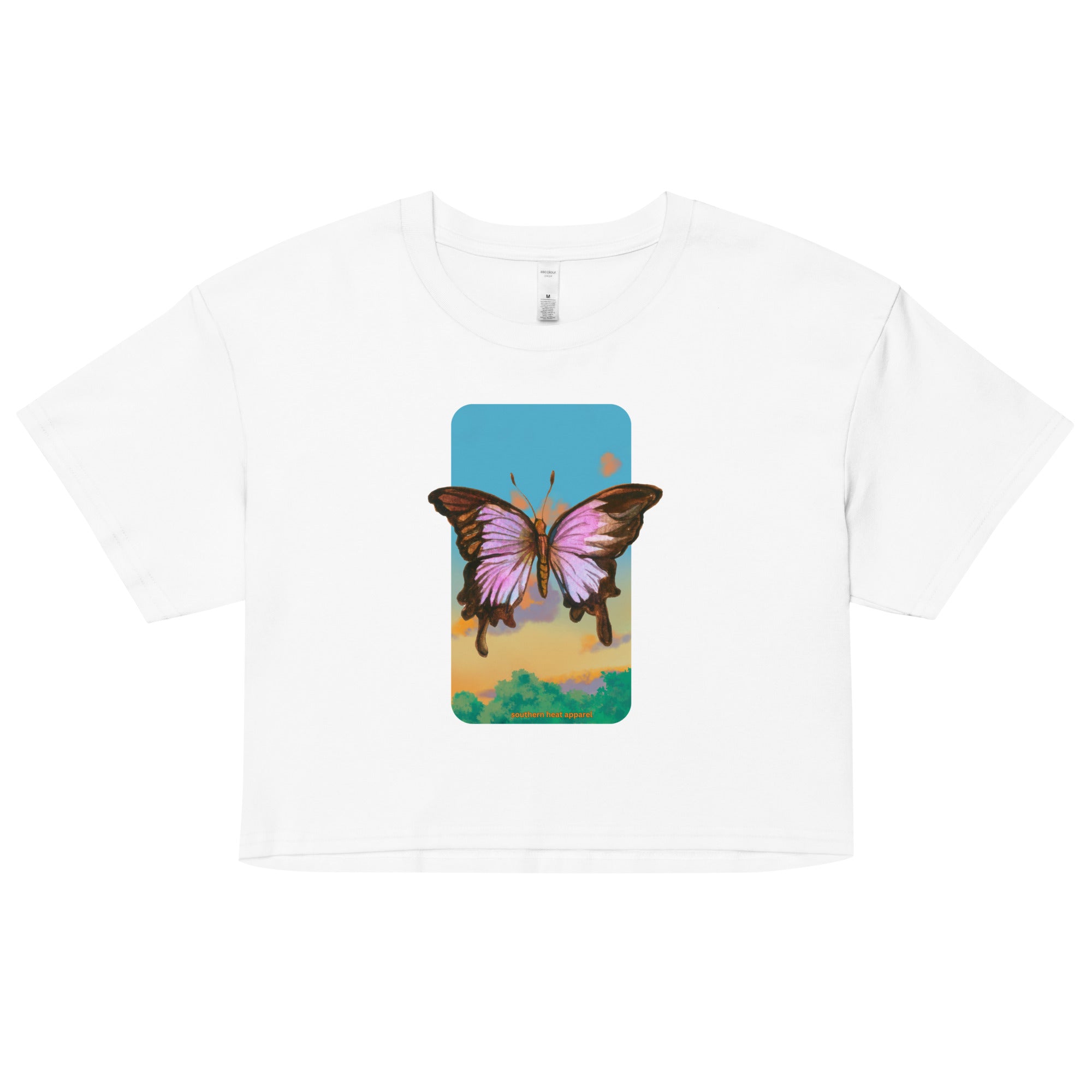 butterflies-Women’s crop top