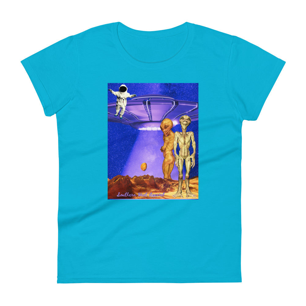 Space Encounter-Women's short sleeve t-shirt