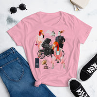 Collage baby carriage-Women's short sleeve t-shirt