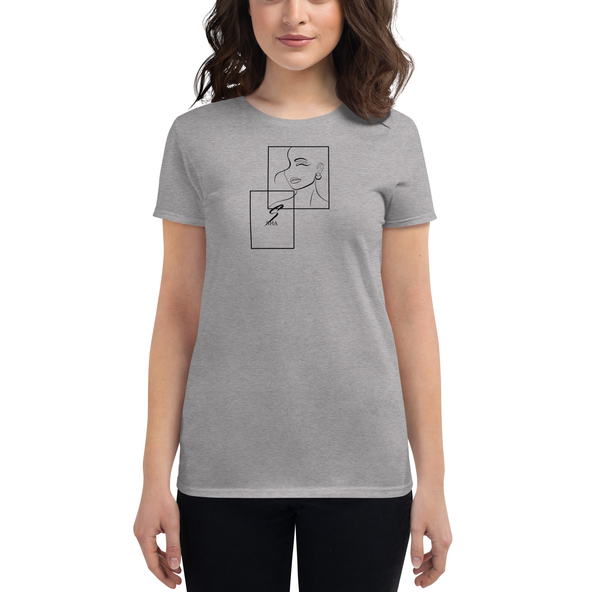 silhouette boxes-Women's short sleeve t-shirt