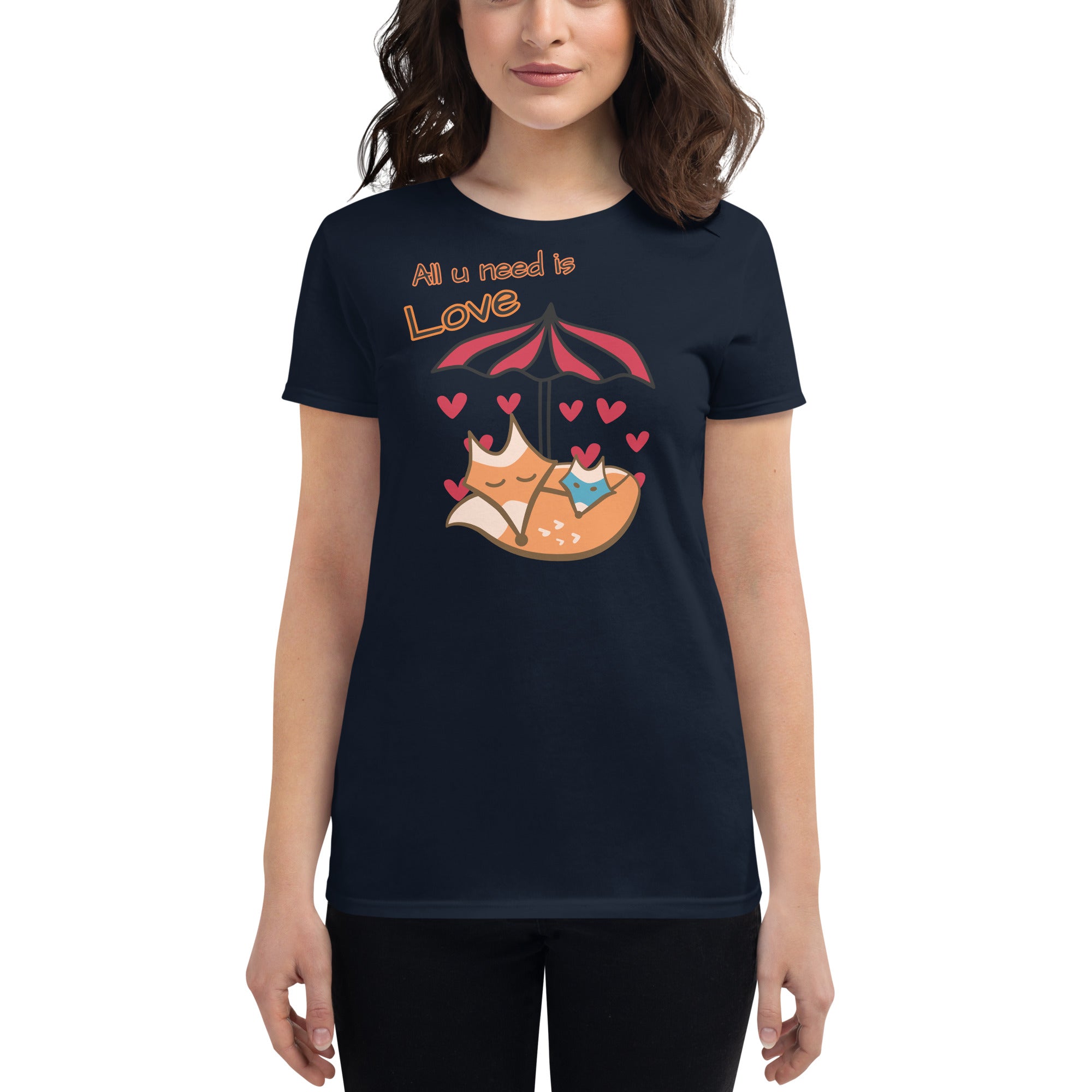 All you need is love, fox-Women's short sleeve t-shirt