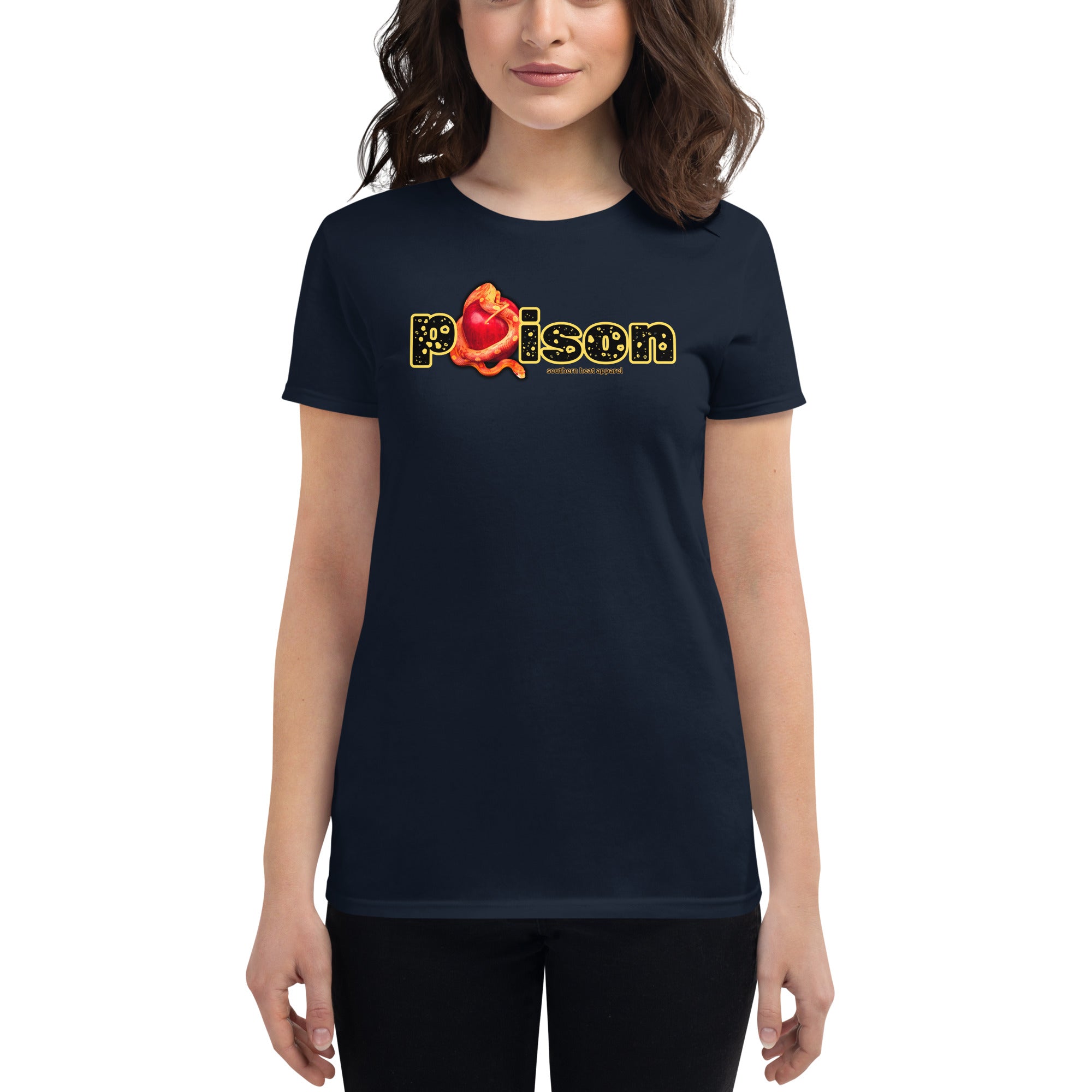 snake.and.apple-Women's short sleeve t-shirt