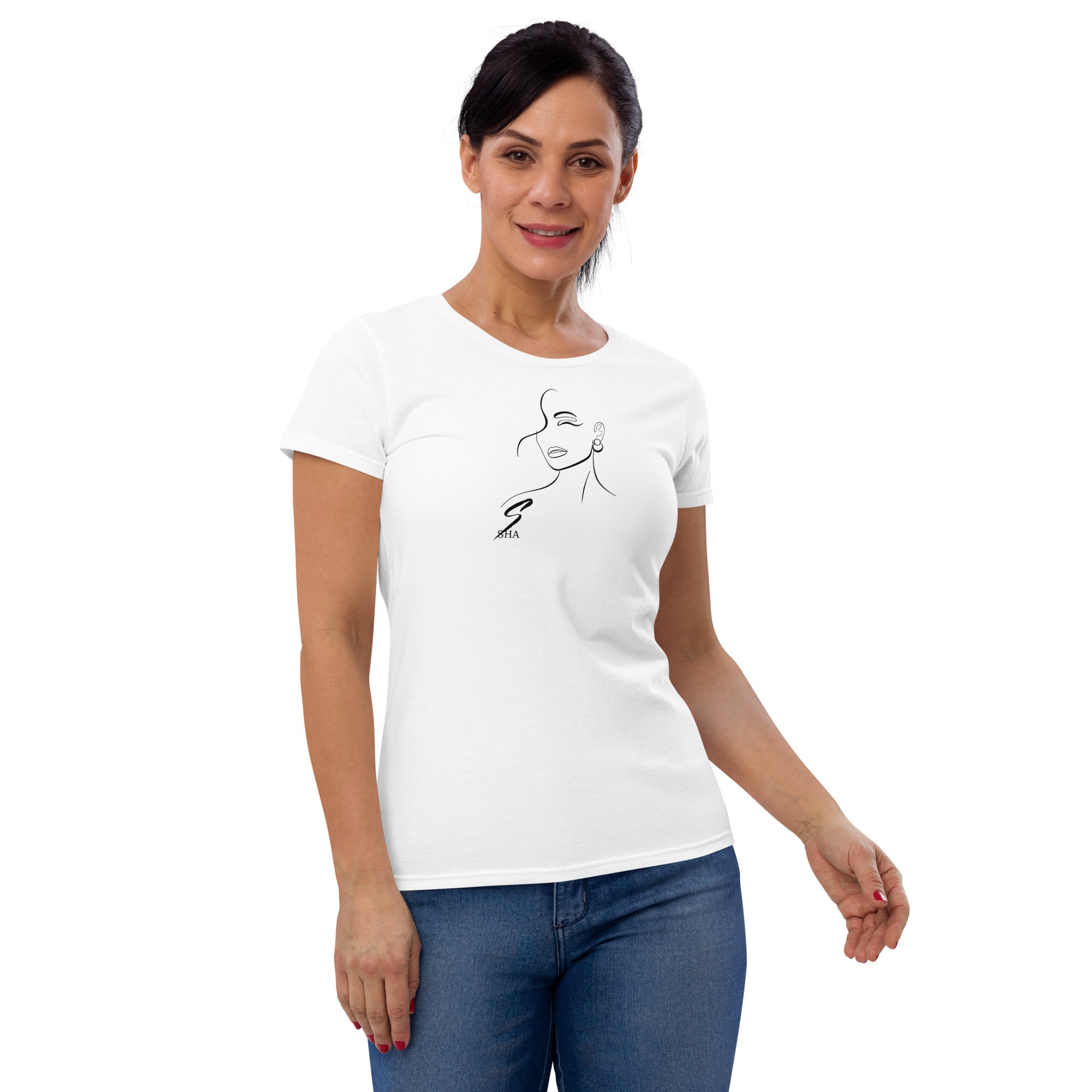 silhouette in black-Women's short sleeve t-shirt