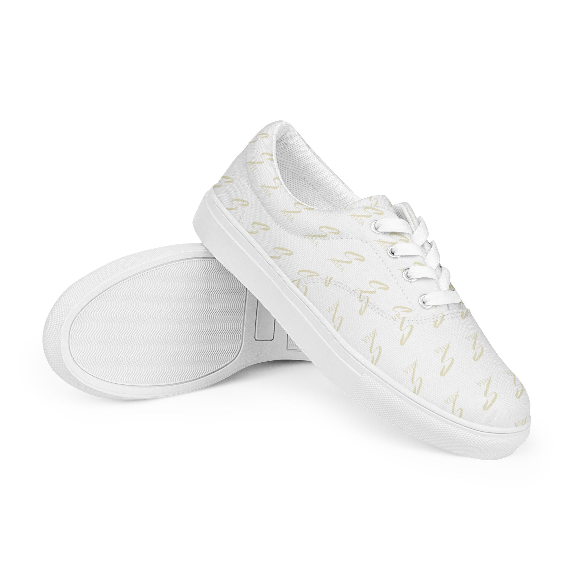 WHITE HEAT-Women’s lace-up canvas shoes