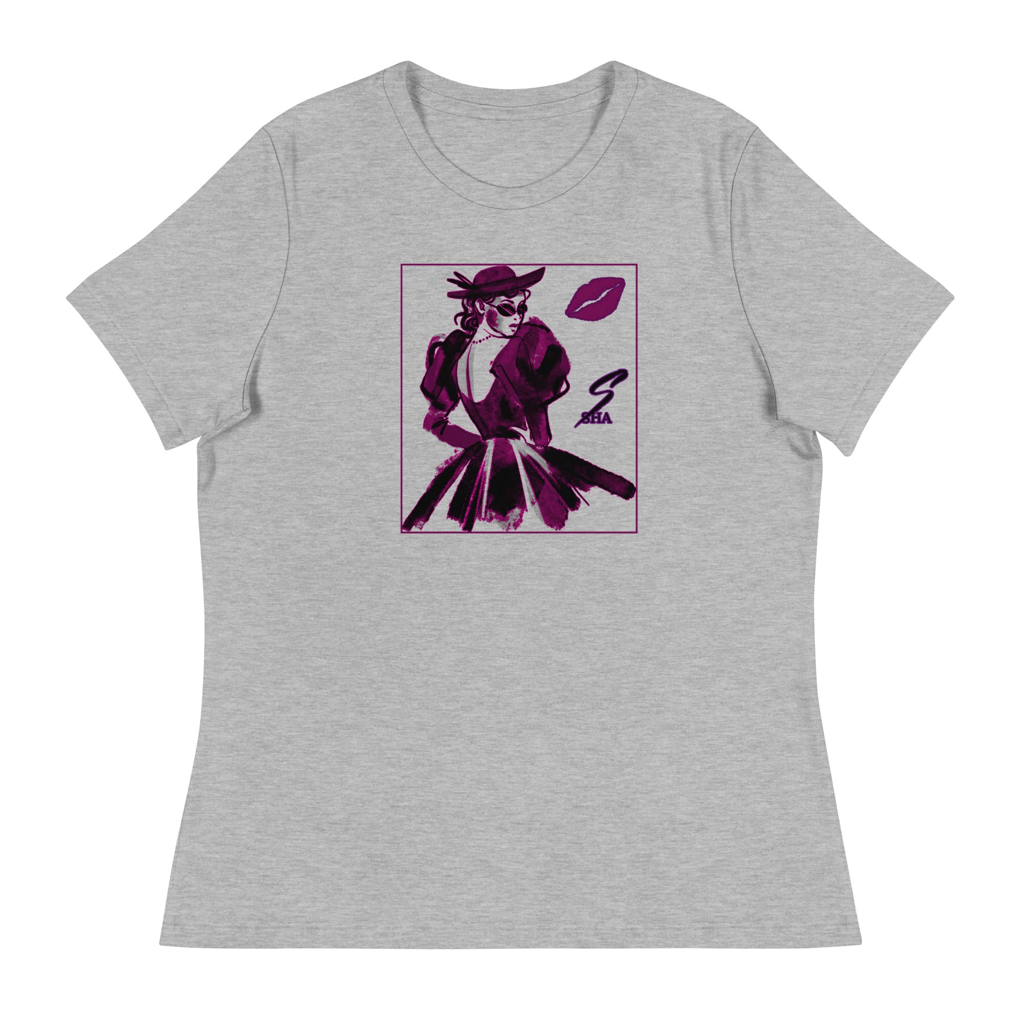 burgundy woman-Women's Relaxed T-Shirt