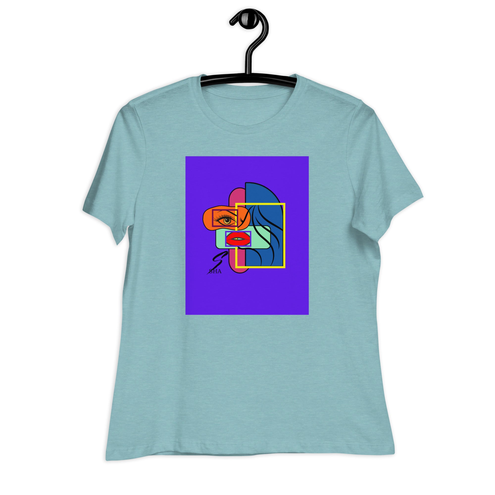 art woman, color block-Women's Relaxed T-Shirt