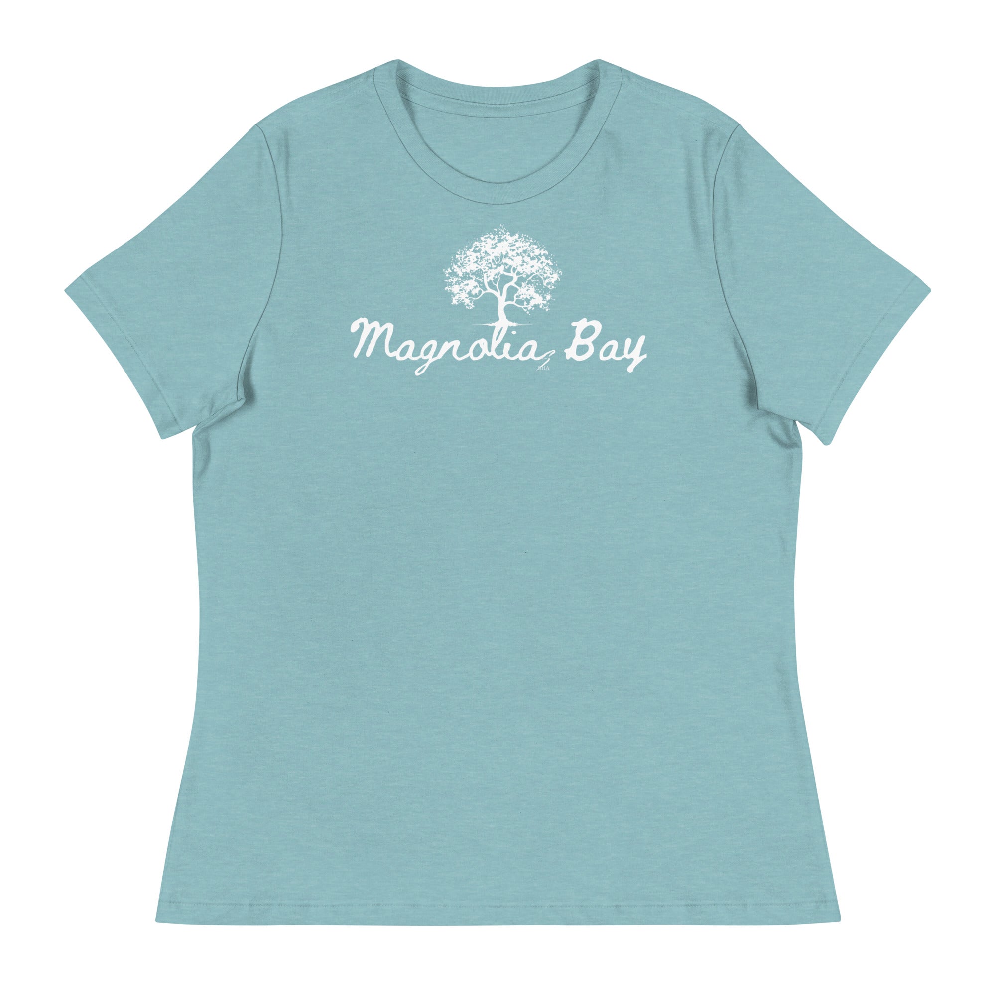 Magnolia bay, white-Women's Relaxed T-Shirt