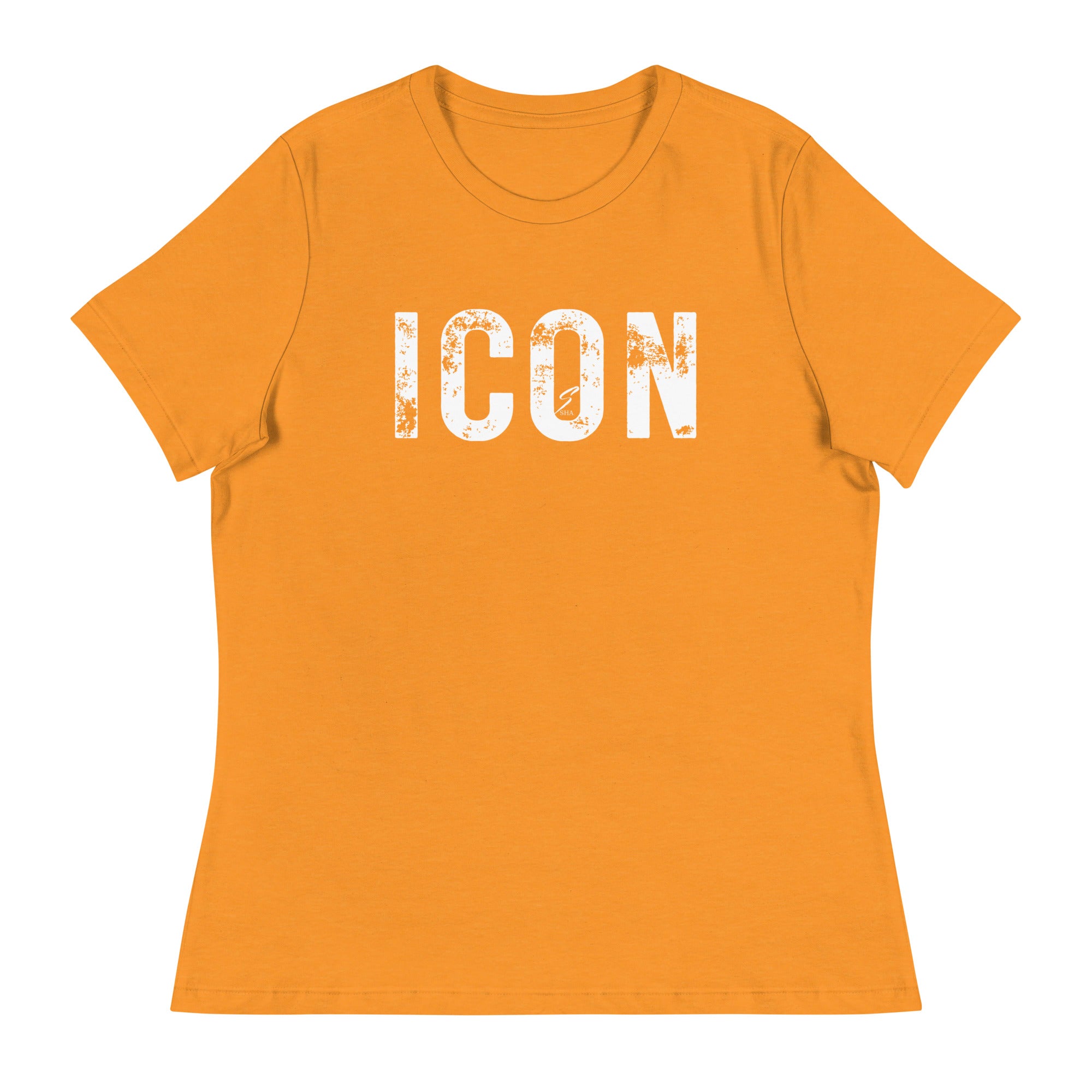 Distressed icon print-Women's Relaxed T-Shirt