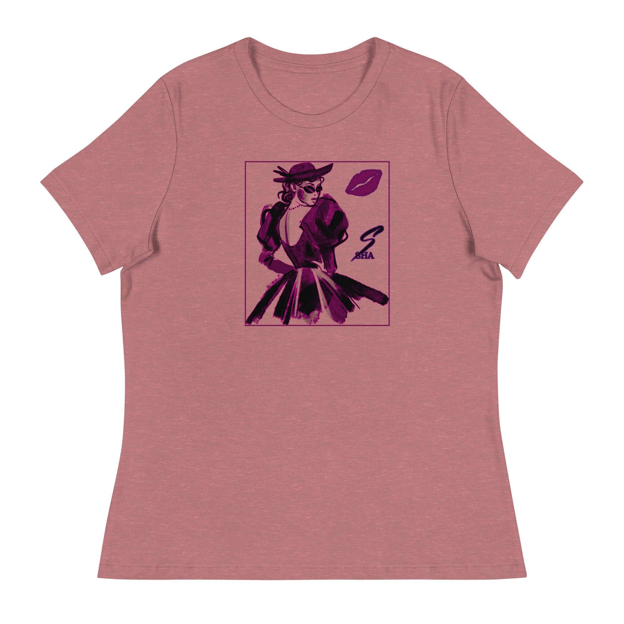burgundy woman-Women's Relaxed T-Shirt