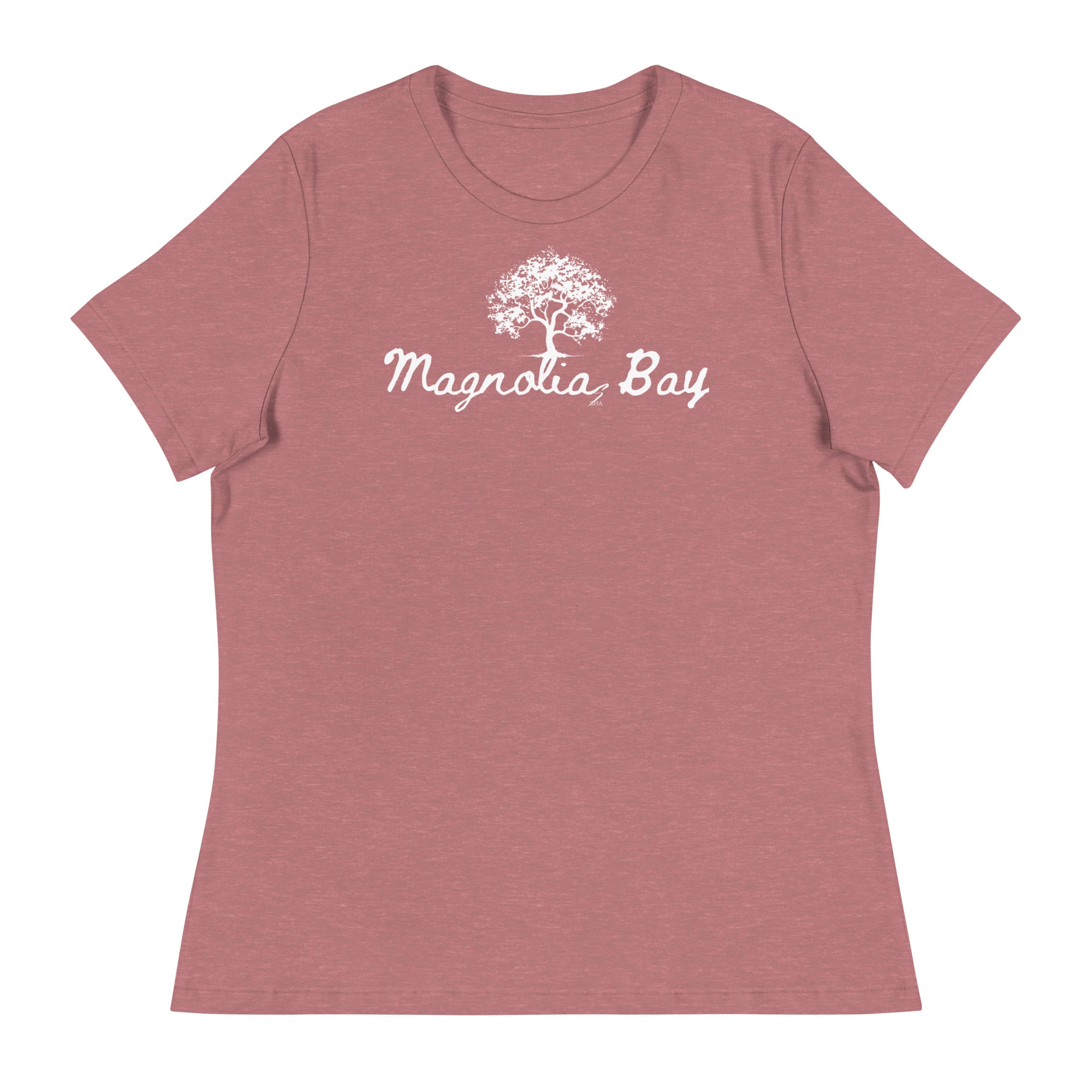 Magnolia bay, white-Women's Relaxed T-Shirt