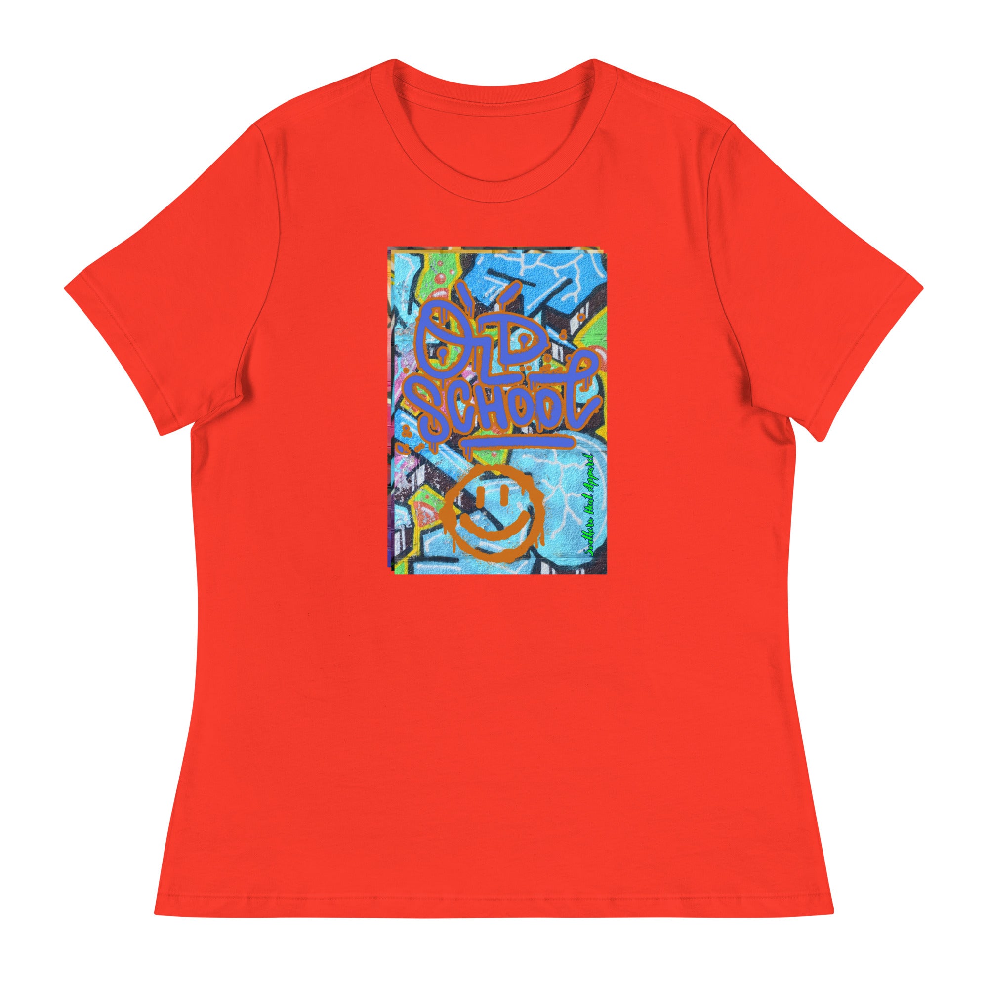 old.school.smiles.graffiti-Women's Relaxed T-Shirt